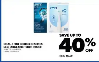 Real Canadian Superstore Oral-b pro 1000 or io series rechargeable toothbrush offer