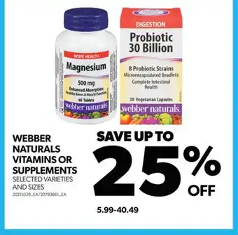 Real Canadian Superstore Webber naturals vitamins or supplements offer