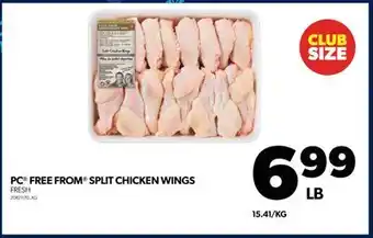 Real Canadian Superstore Pc free from  split chicken wings offer