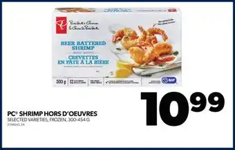 Real Canadian Superstore Pc shrimp hors d'oeuvres, 300-454 g offer