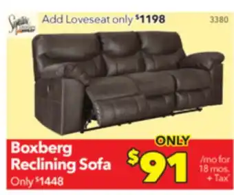 Surplus Furniture Boxberg teak reclining sofa offer