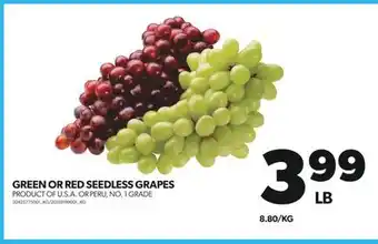 Real Canadian Superstore Green or red seedless grapes offer