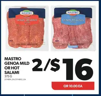Real Canadian Superstore Mastro genoa mild or hot salami, 375 g offer