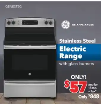 Surplus Furniture Ge stainless steel 30 electric range with glass burners offer