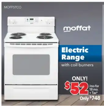 Surplus Furniture Moffat white 30 electric range with coil burners offer