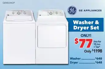 Surplus Furniture General electric 27 washer dryer set offer