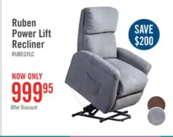 The Brick Ruben chenille power lift reclining chair - grey offer