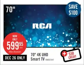 The Brick Rca 70 4k uhd smart television - rwosu7047 offer