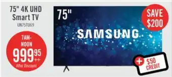 The Brick Samsung 75 tu690t 4k crystal uhd smart tv offer