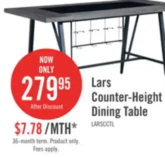 The Brick Lars counter-height dining table offer