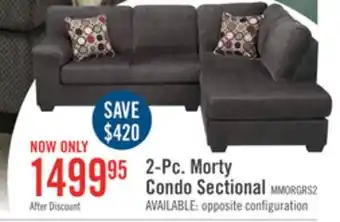 The Brick Morty 2-piece chenille right-facing sectional - grey offer