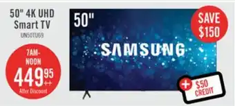The Brick Samsung 50 tu690t 4k crystal uhd smart tv offer