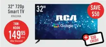 The Brick Rca 32 hdr smart google tv offer