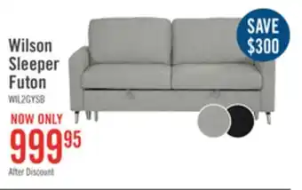 The Brick Wilson linen-look fabric sleeper sofa - solis grey offer