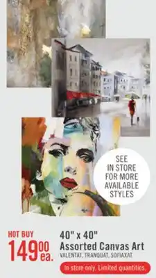 The Brick 40 x 40 assorted canvas art offer