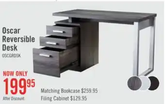 The Brick Oscar reversible desk - distressed grey offer