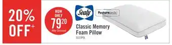 The Brick Sealy classic memory foam pillow offer