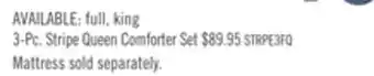 The Brick Stripes 3-piece full/queen comforter set offer