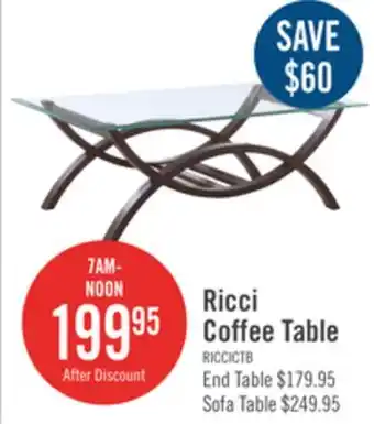 The Brick Ricci coffee table offer