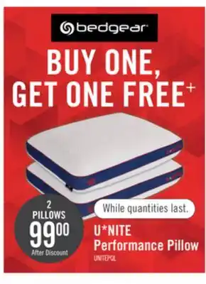 The Brick Bedgear u*nite performance pillow offer