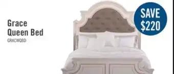 The Brick Grace queen bed - antique white offer