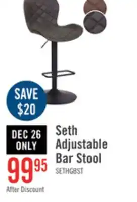 The Brick Seth adjustable bar stool - grey offer
