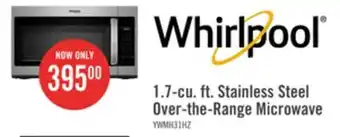 The Brick Whirlpool 1.7 cu. ft. microwave hood combination with electronic touch controls ywmh31017hz offer