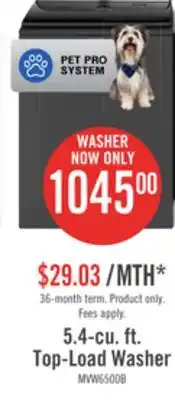 The Brick Maytag 5.4 cu. ft. pet pro top-load washer - mvw6500mbk offer
