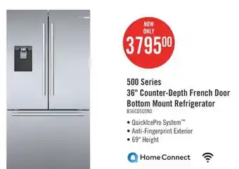 The Brick Bosch 21.6 cu. ft. counter-depth french-door refrigerator - b36cd50sns offer