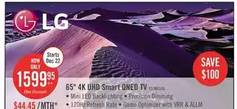 The Brick Lg qned85 65 4k smart tv with thinq ai - 65qned85uqa.acc offer