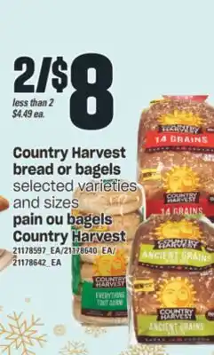 Valu-mart Pain ou bagels country harvest offer