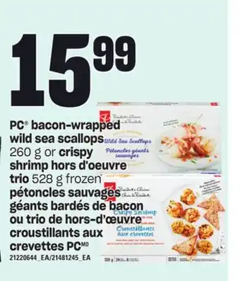 Independent City Market Géants bardés de bacon, 260 g ou trio de hors-d'œuvre croustillants, 260 g aux crevettes pc, 528 g offer