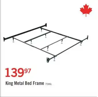 The Brick King metal glide bed frame with headboard/footboard attachment offer