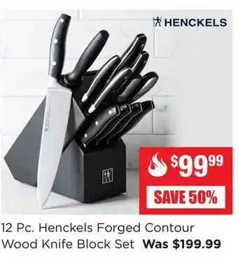 Kitchen Stuff Plus 12 pc. henckels forged contour wood knife block set offer