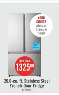 The Brick Hisense 26.6 cu. ft. french-door refrigerator - rf27a3fse offer
