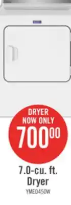 The Brick Maytag 7 cu. ft. electric dryer with wrinkle prevent - ymed4500mw offer