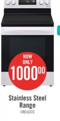 The Brick Lg 6.3 cu. ft. smart electric freestanding range - lrel6321s offer