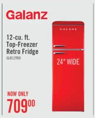 The Brick Galanz 12 cu. ft. top-freezer retro refrigerator - glr12trdefr offer
