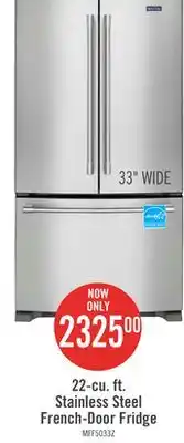 The Brick Maytag 22 cu. ft. french-door refrigerator with interior water dispenser - mrff5033pz offer