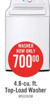 The Brick Lg 4.8 cu. ft. top-load washer with 4-way agitator - wt6105cw offer