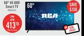 The Brick Rca 60 4k uhd webos smart tv offer