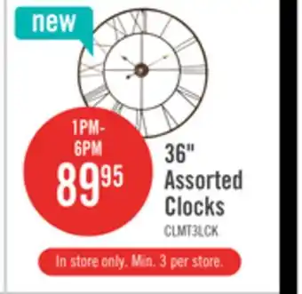 The Brick 36 assorted clocks offer