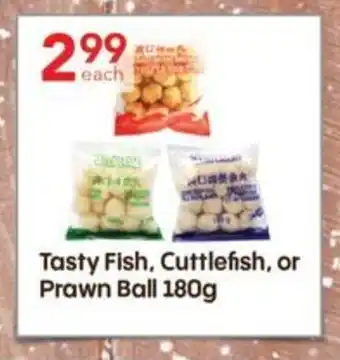 Lucky Supermarket Tasty Fish, Cuttlefish, or Prawn Ball 180g offer