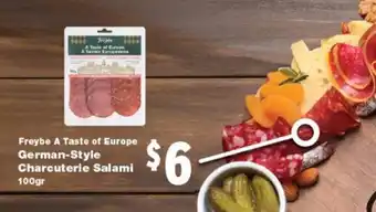 Quality Foods Freybe A Taste of Europe German-Style Charcuterie Salami 100gr offer