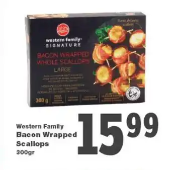 Quality Foods Western Family Bacon Wrapped Scallops 300gr offer