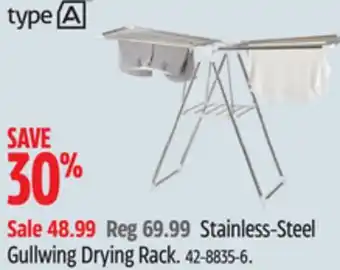 Canadian Tire Type a stainless-steel gullwing drying rack offer