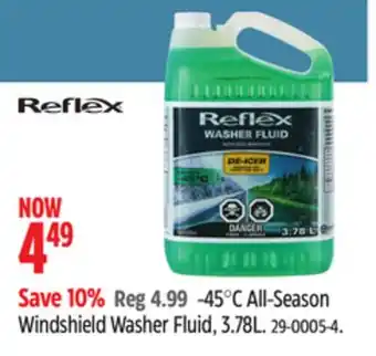 Canadian Tire Reflex -45°c all-season windshield washer fluid, 3.78l offer