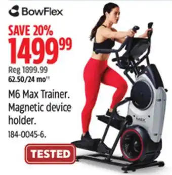 Canadian Tire Bowflex m6 max trainer. magnetic device holder offer