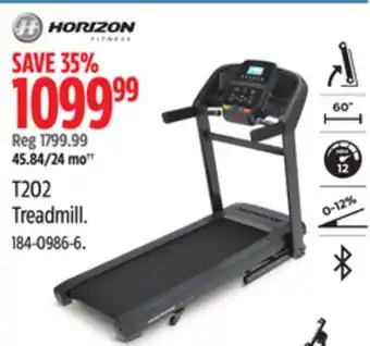 Canadian Tire Horizon t202 treadmill offer