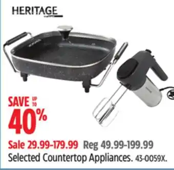 Canadian Tire Heritage selected countertop appliances offer